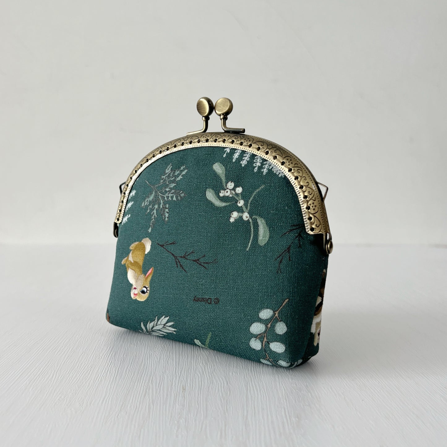 Wide Kiss Lock Purse - Green Forest Fairy Tale