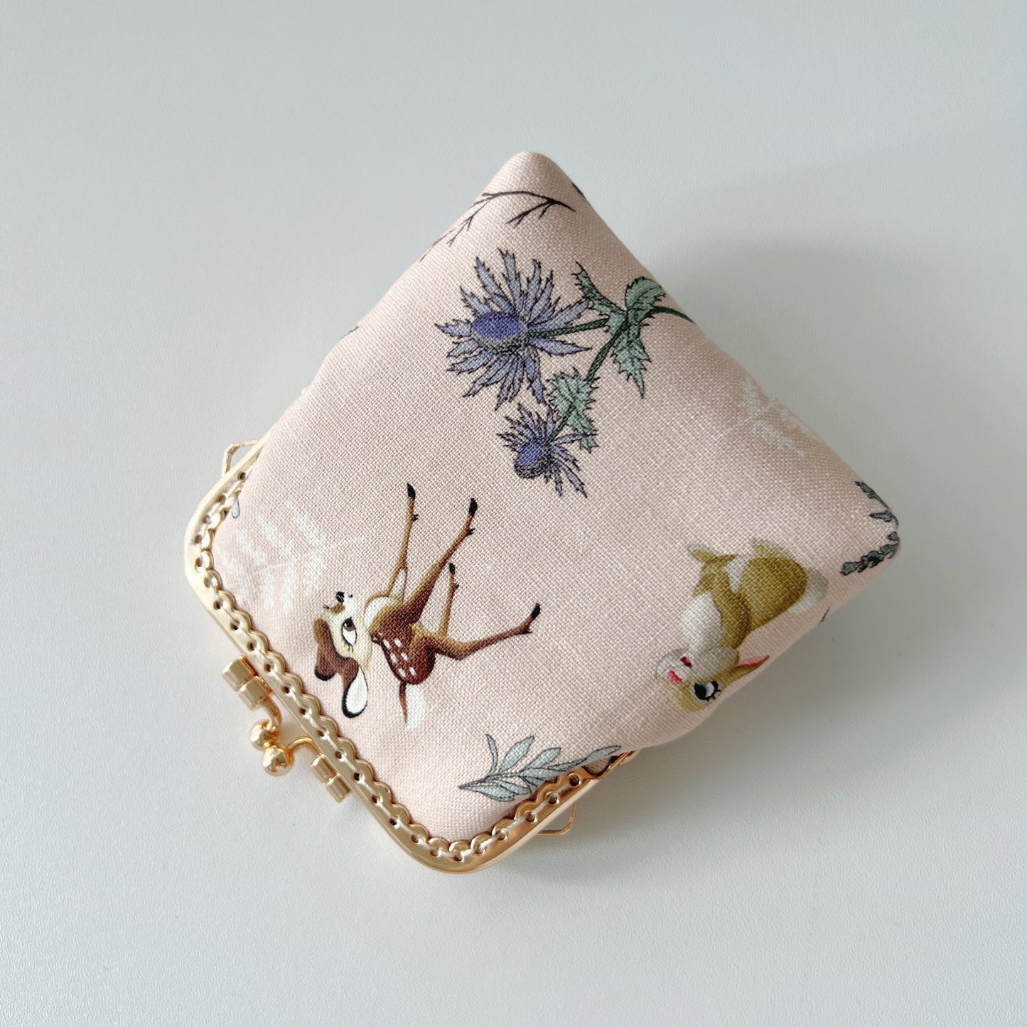 Handsewn Kiss Lock Card Holder - Pink Forest Living