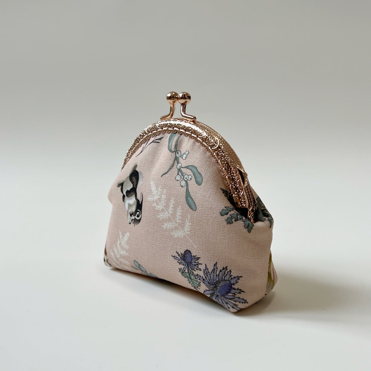 Handmade Kiss Lock Purse - Pink Forest Fairy Tale