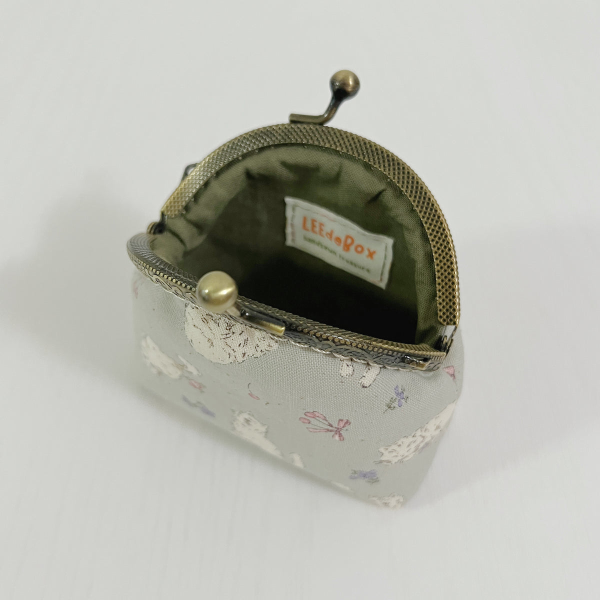 Handmade Kiss Lock Coin Purse - Parisian Cats