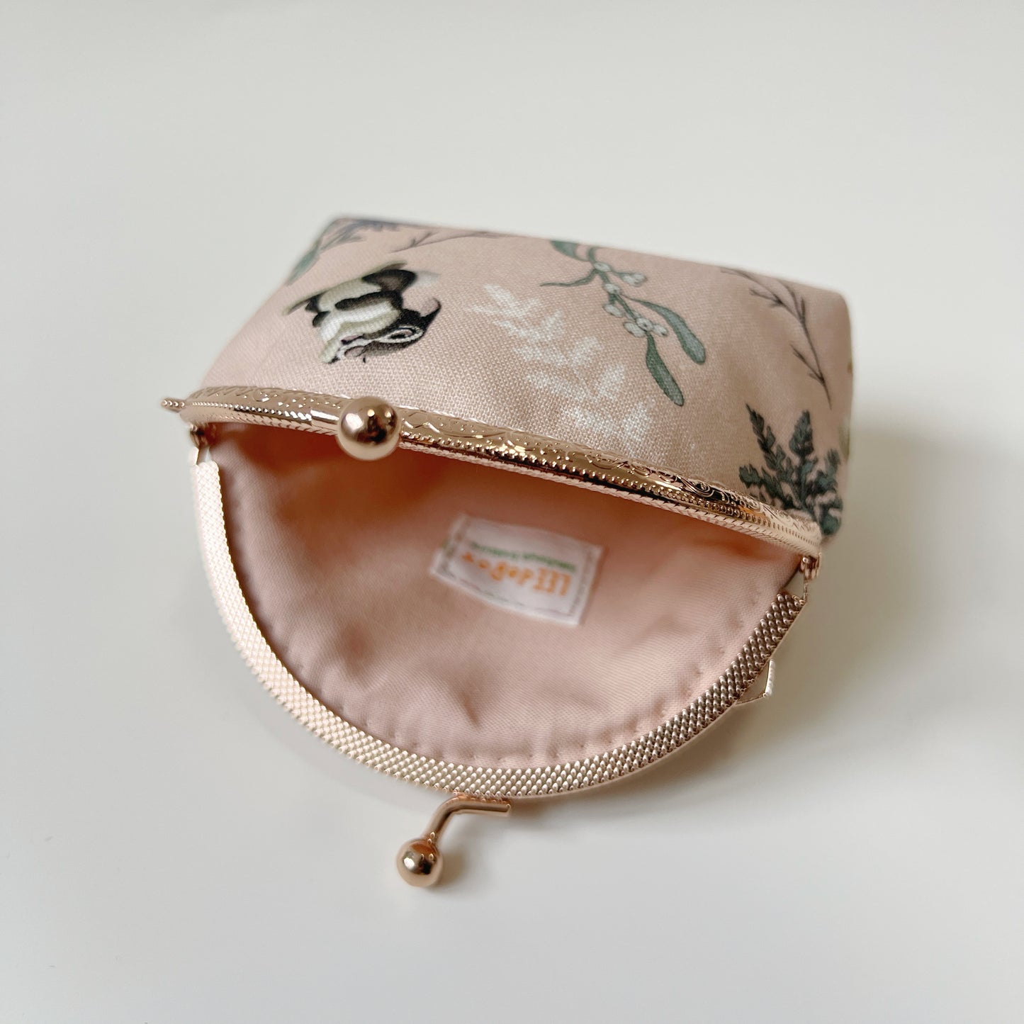 Handmade Kiss Lock Purse - Pink Forest Fairy Tale