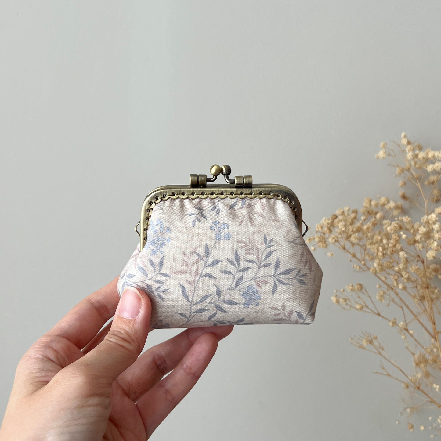 Vintage Forest - Handmade Fabric Kiss Lock Purse