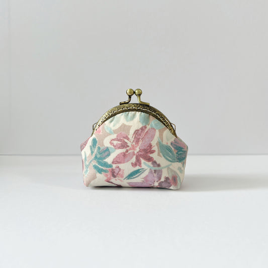 Handmade Kiss Lock Coin Purse - Pastel Floral