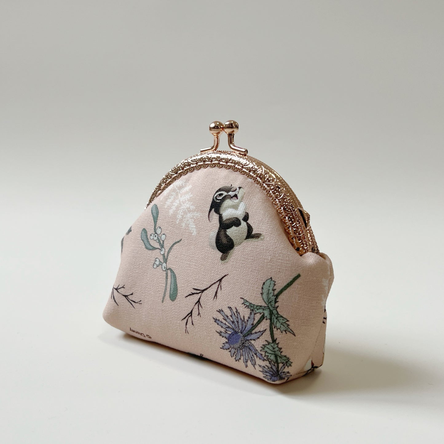 Handmade Kiss Lock Purse - Pink Forest Fairy Tale